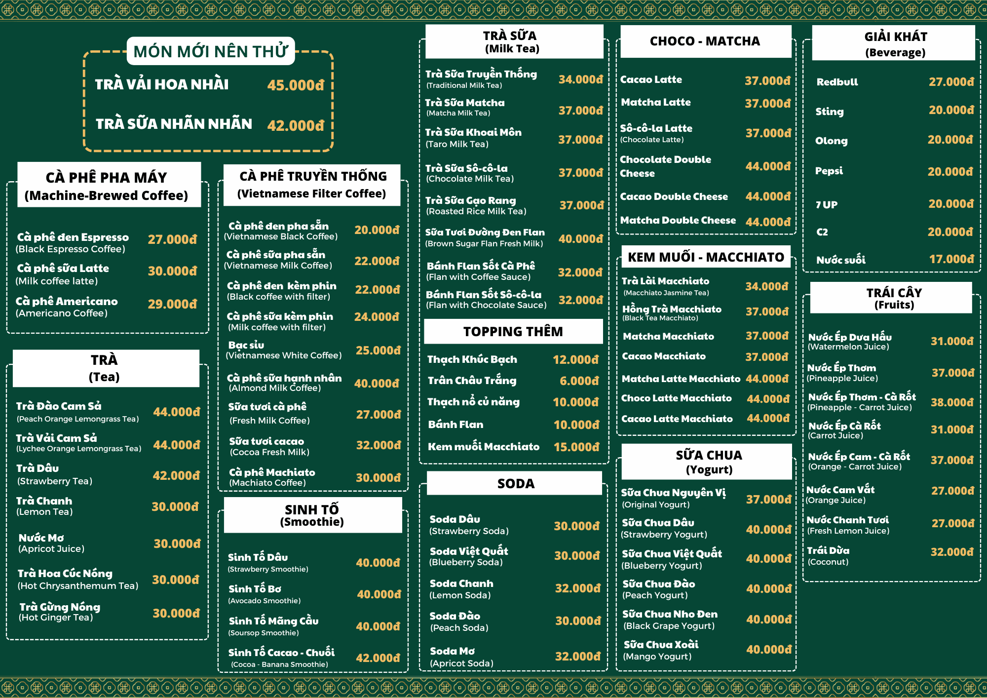 Hình ảnh Menu tại The Coffee Health