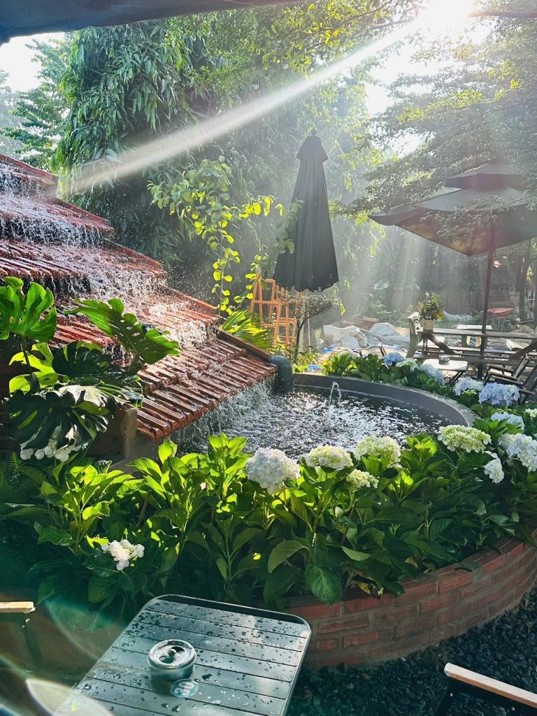 Hồ nước trong khu vườn