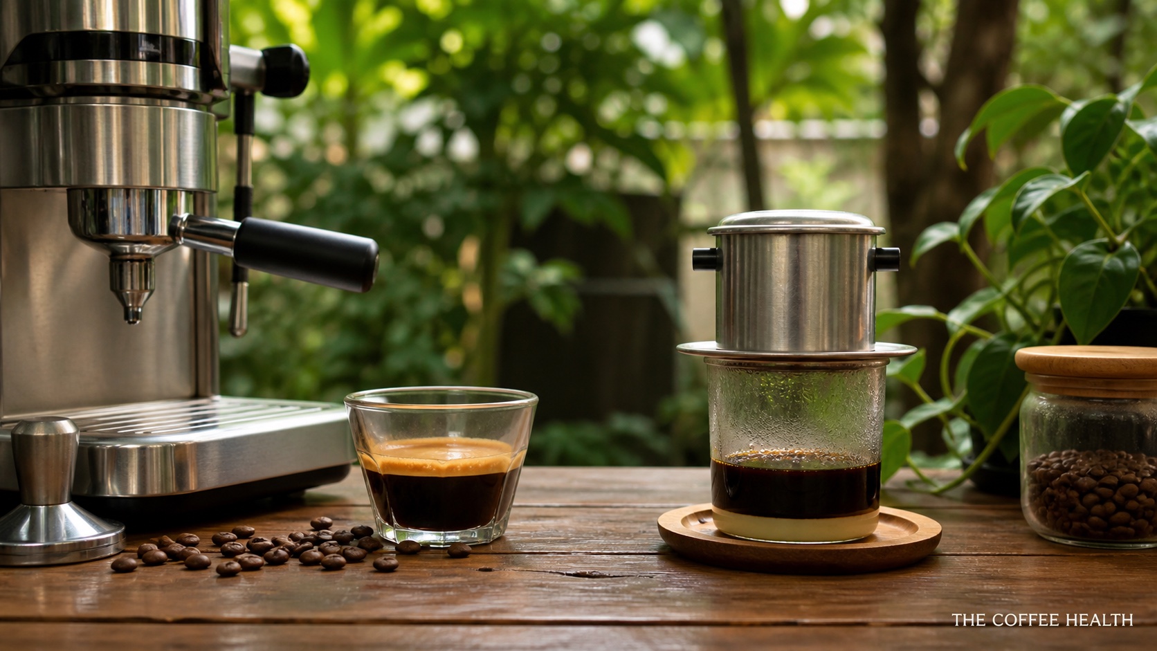 So sánh máy espresso và phin cà phê Việt Nam